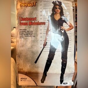 Women Lieutenant Ivana Misbehave Police Costume Gloves Spirit Size L(10-14)